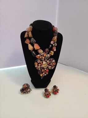 Philippe Ferrandis Paris Fall Orange Jewelry Set